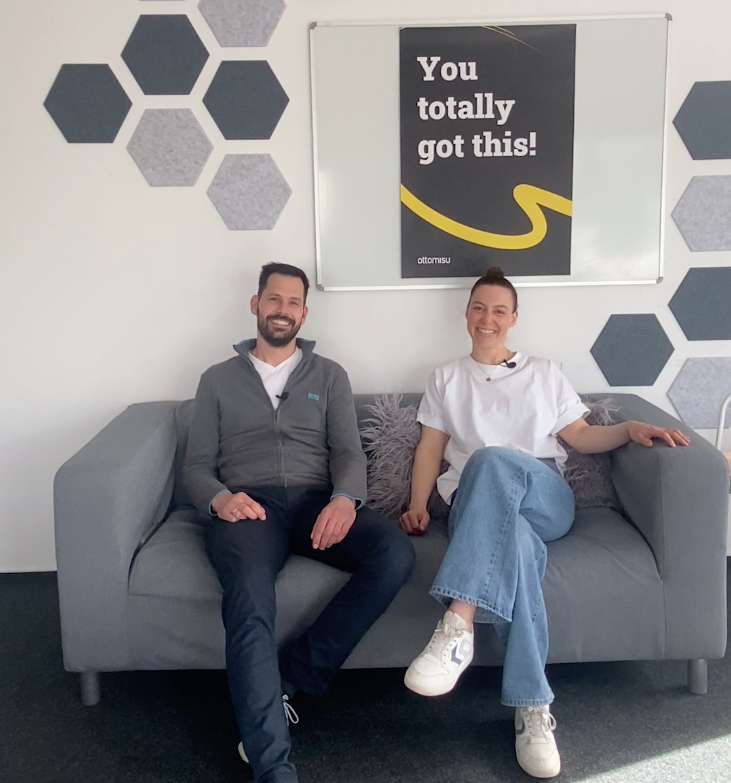ottomisu Mitarbeiter*innen und neue Bereichsleitende Franzi und Jan
